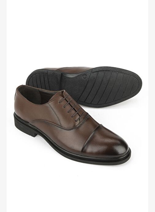Ziya, Erkek Hakiki Deri Klasik Ayakkabı 1531056Z4614 Kahve - Görsel 5