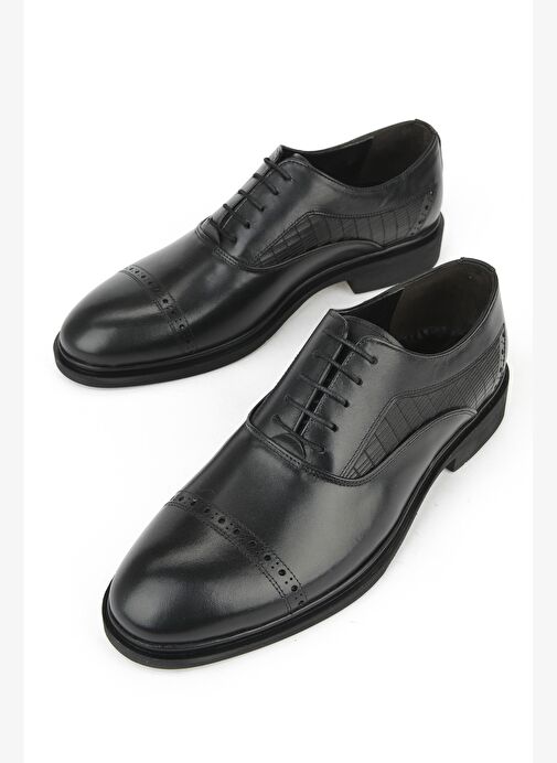 Ziya, Erkek Hakiki Deri Klasik Ayakkabı 1531056Z4616 Siyah - Görsel 6