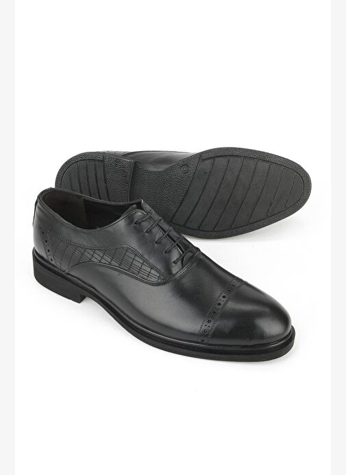Ziya, Erkek Hakiki Deri Klasik Ayakkabı 1531056Z4616 Siyah - Görsel 5