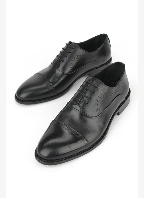 Ziya, Erkek Hakiki Deri Klasik Ayakkabı 153985Z701 Siyah - Görsel 6