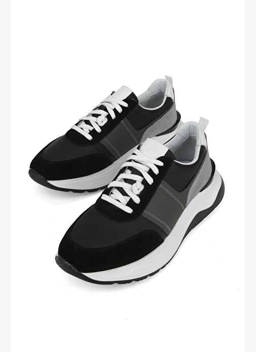 Ziya, Erkek Hakiki Deri Sneaker 153983Z1425 Siyah - Görsel 6