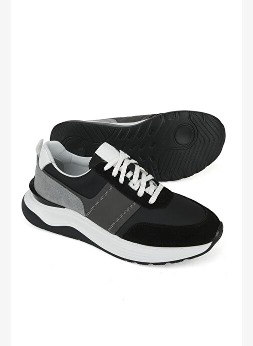 Ziya, Erkek Hakiki Deri Sneaker 153983Z1425 Siyah - Görsel 5