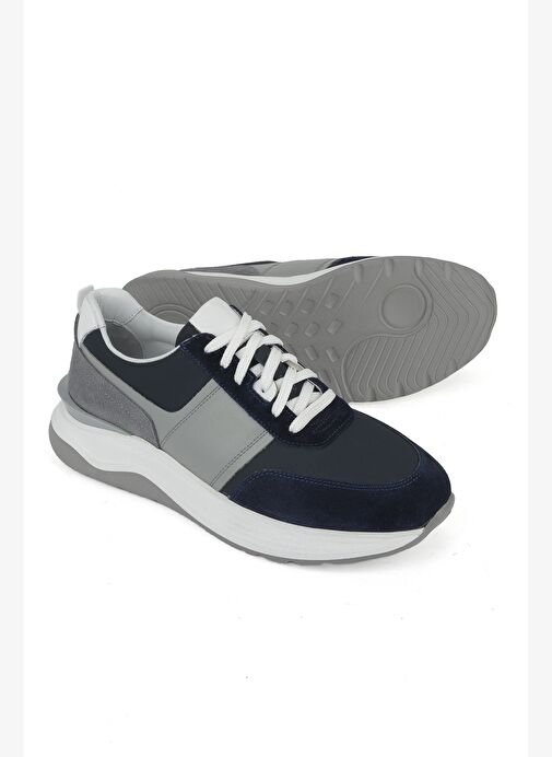 Ziya, Erkek Hakiki Deri Sneaker 153983Z1425 Lacivert - Görsel 5