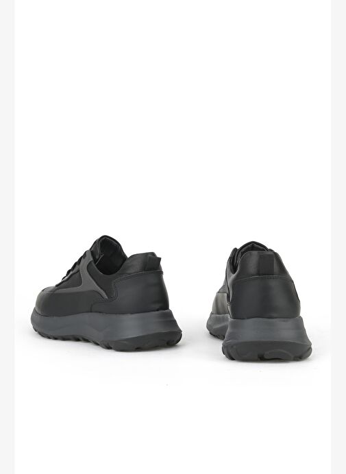 Ziya, Erkek Hakiki Deri Sneaker 153983Z907 Siyah - Görsel 4