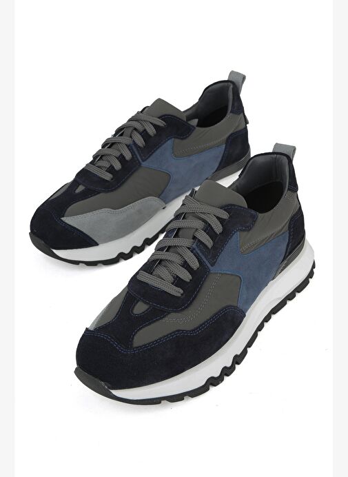 Ziya, Erkek Hakiki Deri Sneaker 153983Z2600 Lacivert - Görsel 6