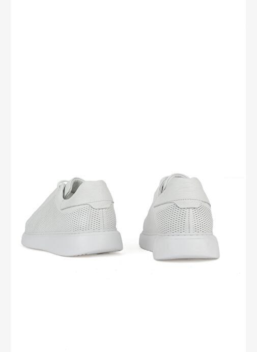 Ziya, Erkek Hakiki Deri Sneaker 1531026Z8552 Beyaz - Görsel 4