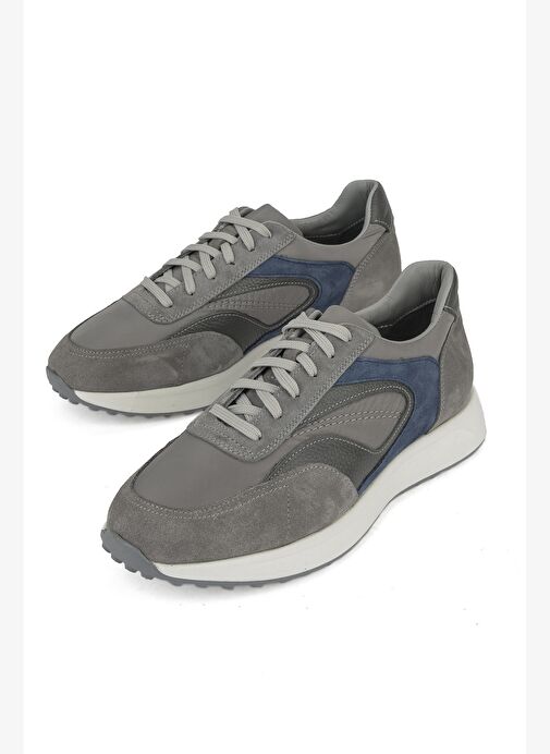 Ziya, Erkek Hakiki Deri Sneaker 1531026Z313 Gri - Görsel 6