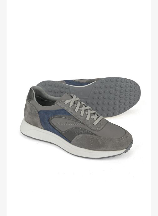 Ziya, Erkek Hakiki Deri Sneaker 1531026Z313 Gri - Görsel 5