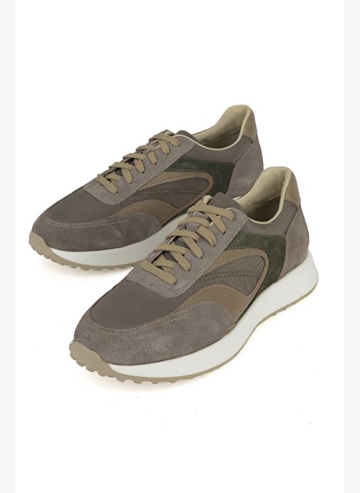 Ziya, Erkek Hakiki Deri Sneaker 1531026Z313 Taupe - Görsel 6