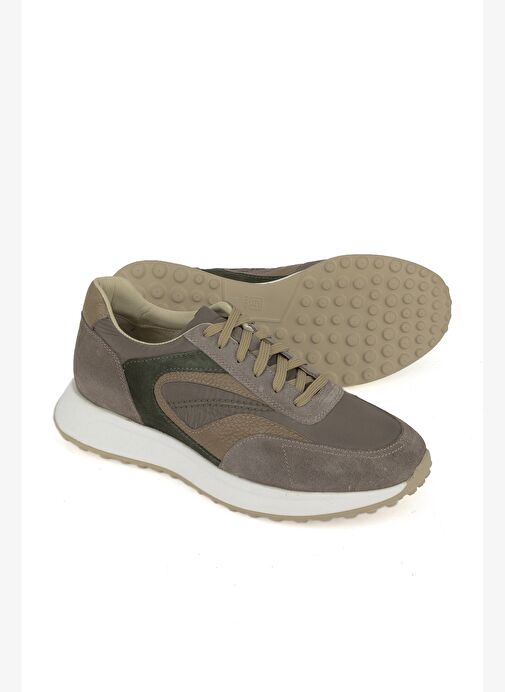 Ziya, Erkek Hakiki Deri Sneaker 1531026Z313 Taupe - Görsel 5