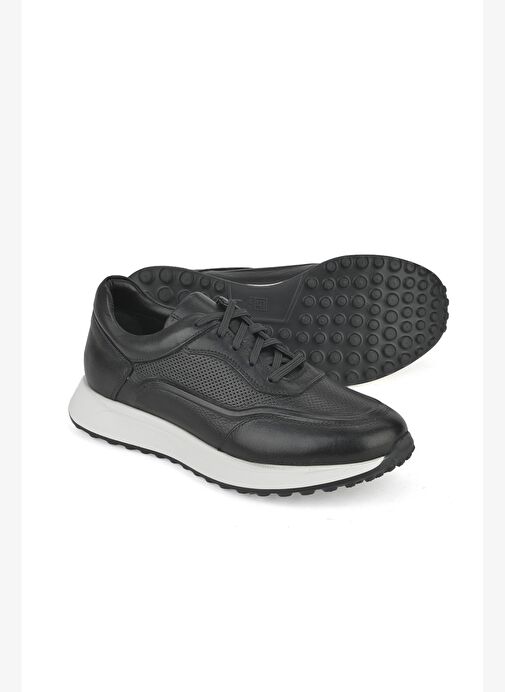 Ziya, Erkek Hakiki Deri Sneaker 1531026Z290 Siyah - Görsel 5