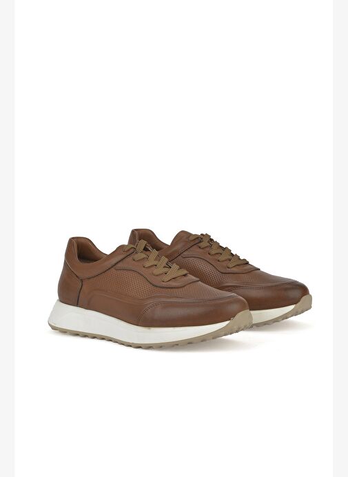 Ziya, Erkek Hakiki Deri Sneaker 1531026Z290 Taba - Görsel 3