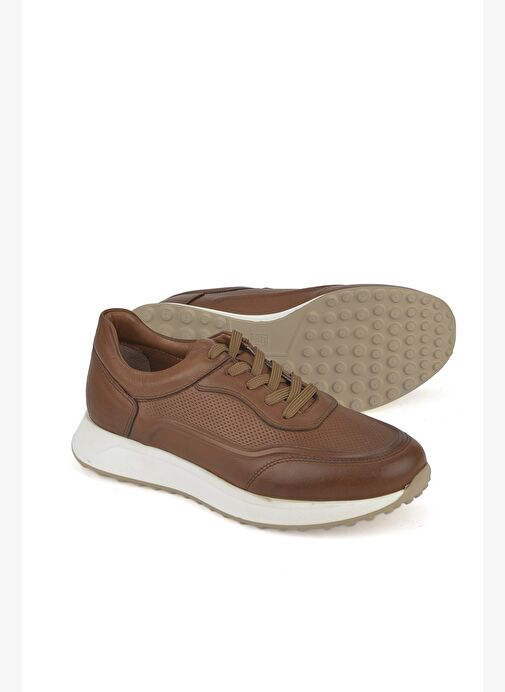 Ziya, Erkek Hakiki Deri Sneaker 1531026Z290 Taba - Görsel 5