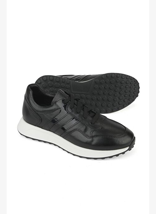 Ziya, Erkek Hakiki Deri Sneaker 1531026Z315 Siyah - Görsel 4