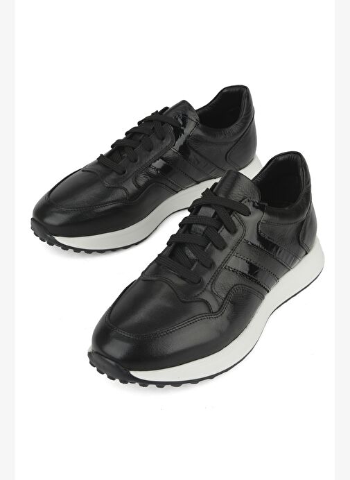 Ziya, Erkek Hakiki Deri Sneaker 1531026Z315 Siyah - Görsel 5