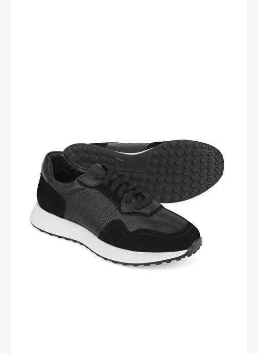 Ziya, Erkek Hakiki Deri Sneaker 1531026Z265 Siyah - Görsel 5
