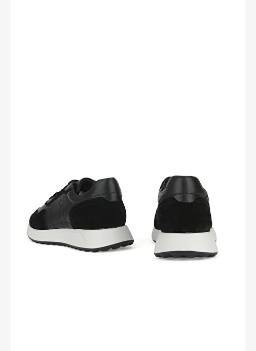 Ziya, Erkek Hakiki Deri Sneaker 1531026Z265 Siyah - Görsel 4