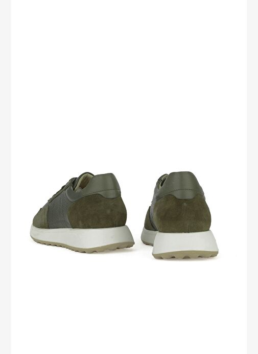 Ziya, Erkek Hakiki Deri Sneaker 1531026Z265 Haki - Görsel 4