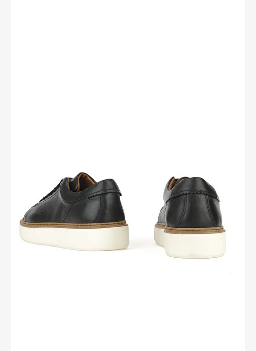 Ziya, Erkek Hakiki Deri Sneaker 1531026ZH18 Siyah - Görsel 4
