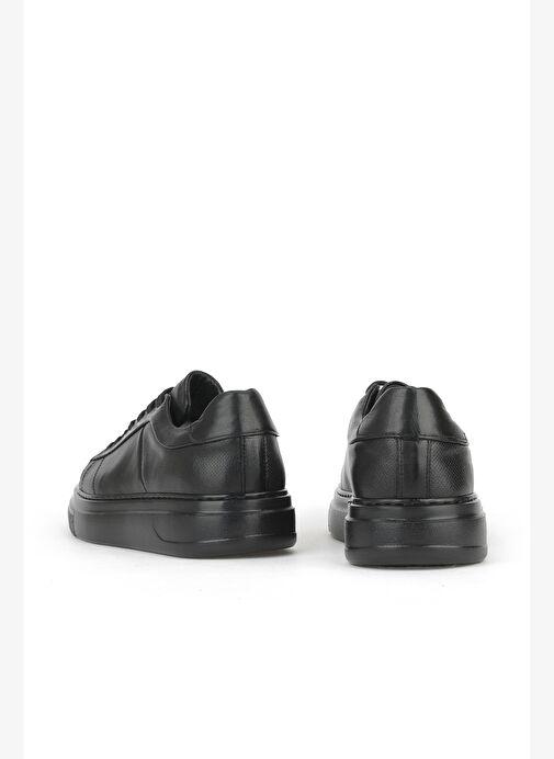 Ziya, Erkek Hakiki Deri Sneaker 1531026ZH12 Siyah - Görsel 4