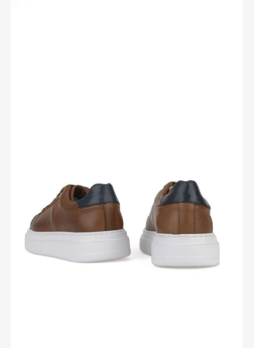 Ziya, Erkek Hakiki Deri Sneaker 1531026ZH12 Taba - Görsel 4