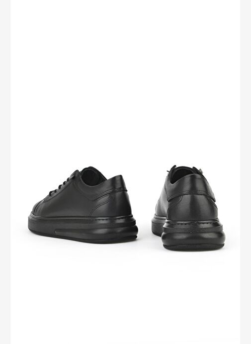 Ziya, Erkek Hakiki Deri Sneaker 153423Z73 Siyah - Görsel 4