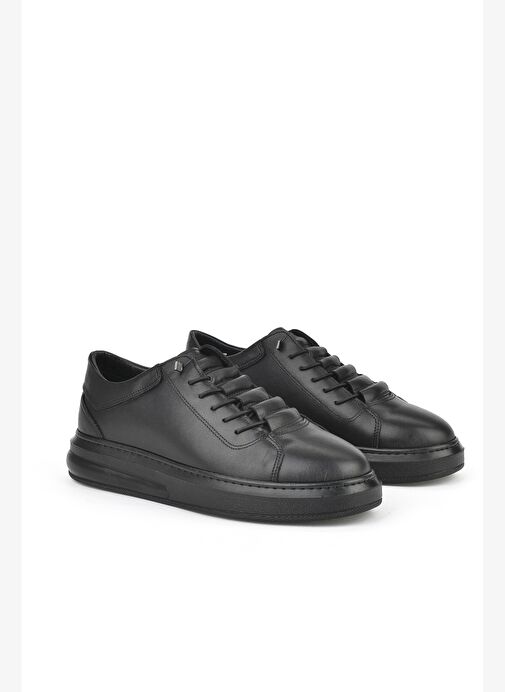 Ziya, Erkek Hakiki Deri Sneaker 153423Z73 Siyah - Görsel 3