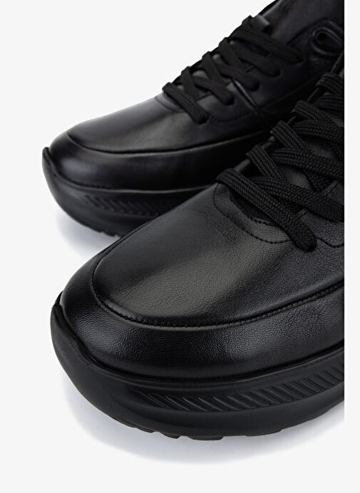 Valmenti Erkek Hakiki Deri Siyah Sneakers & Spor Ayakkabı - Görsel 4
