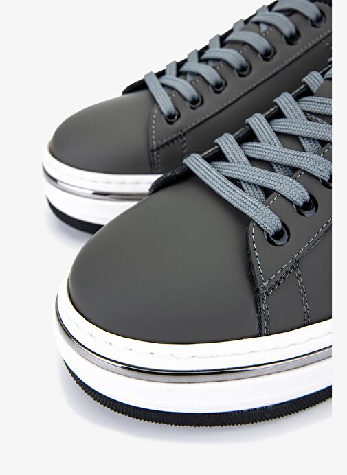 Valmenti Erkek Hakiki Deri Gri Sneakers & Spor Ayakkabı - Görsel 4