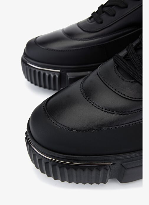 Valmenti Erkek Hakiki Deri Siyah Sneakers & Spor Ayakkabı - Görsel 4