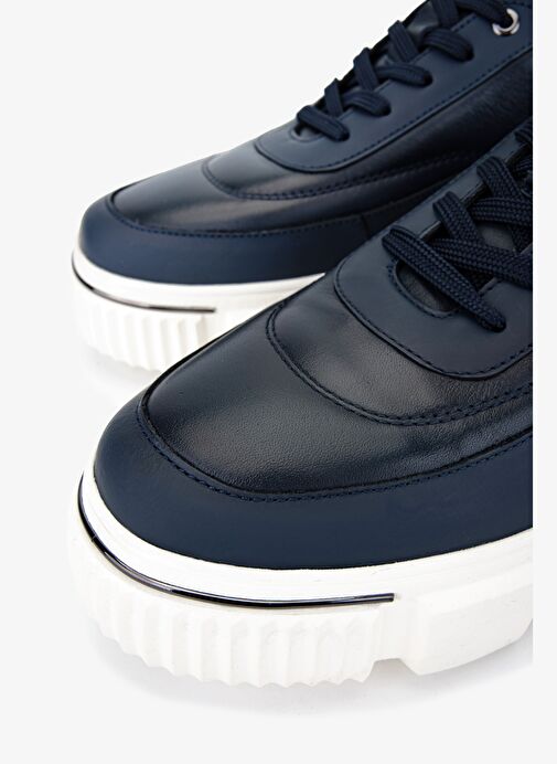 Valmenti Erkek Hakiki Deri Lacivert Sneakers & Spor Ayakkabı - Görsel 4