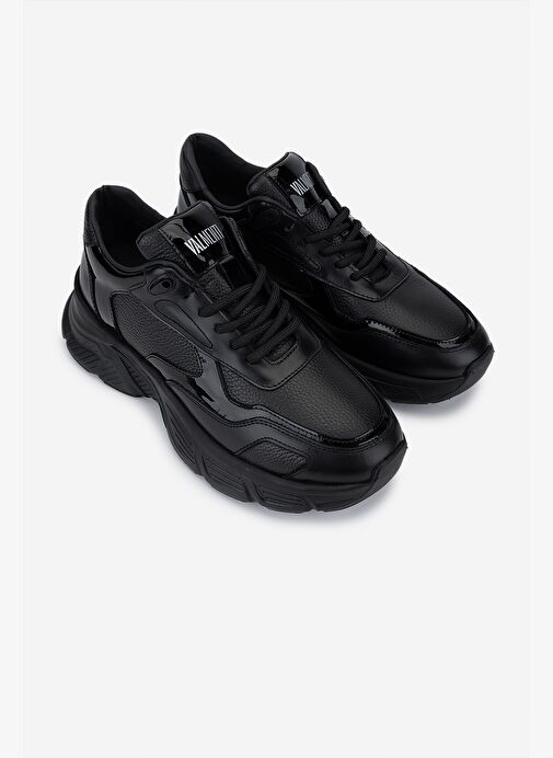 Valmenti Erkek Hakiki Deri Siyah Sneakers & Spor Ayakkabı - Görsel 3