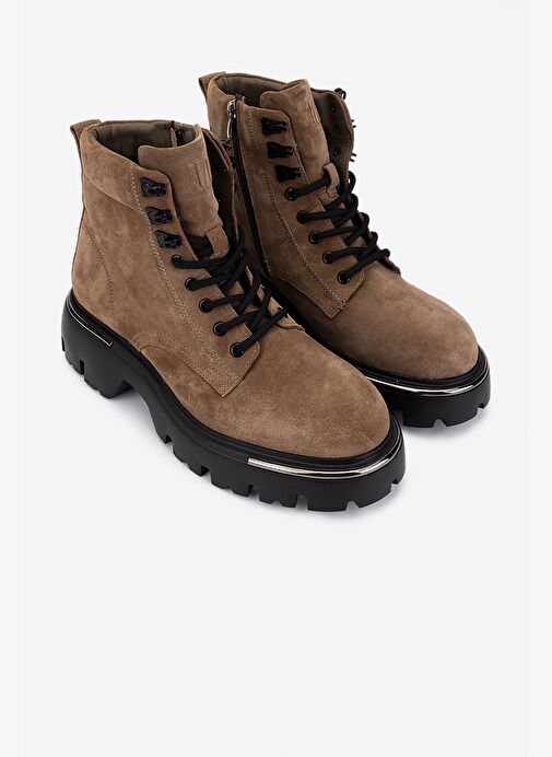 Valmenti Erkek Hakiki Deri Kahverengi Casual Bot - Görsel 3