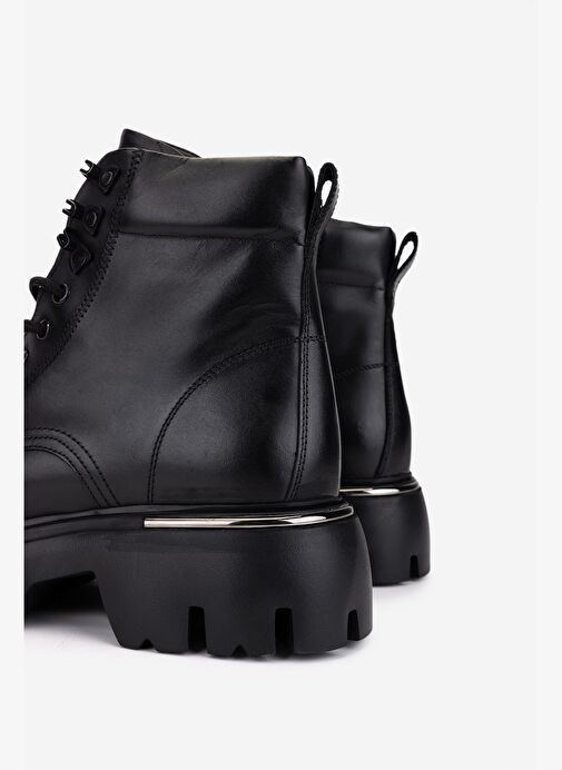 Valmenti Erkek Hakiki Deri Siyah Casual Bot - Görsel 6