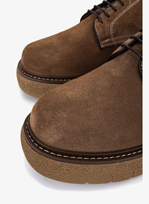 Valmenti Erkek Hakiki Deri Kahverengi Casual Ayakkabı - Görsel 4