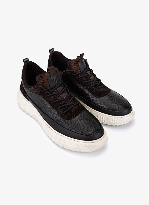 Valmenti Erkek Hakiki Deri Kahverengi Süet Sneakers & Spor Ayakkabı - Görsel 3