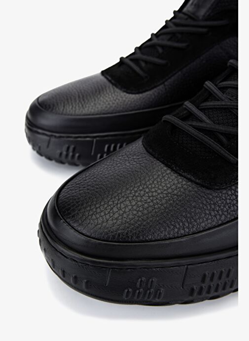 Valmenti Erkek Hakiki Deri Siyah Sneakers & Spor Ayakkabı - Görsel 4
