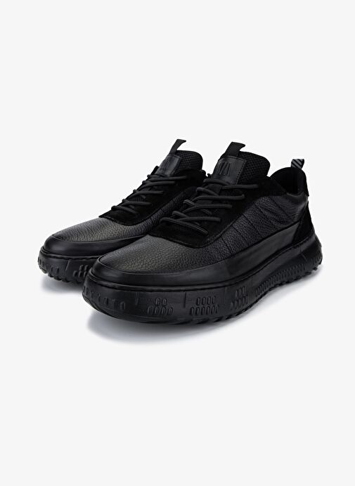 Valmenti Erkek Hakiki Deri Siyah Sneakers & Spor Ayakkabı - Görsel 5