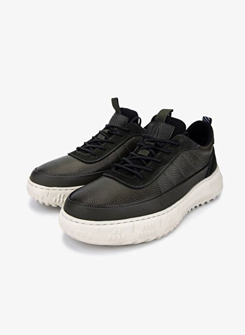 Valmenti Erkek Hakiki Deri Haki Sneakers & Spor Ayakkabı - Görsel 5