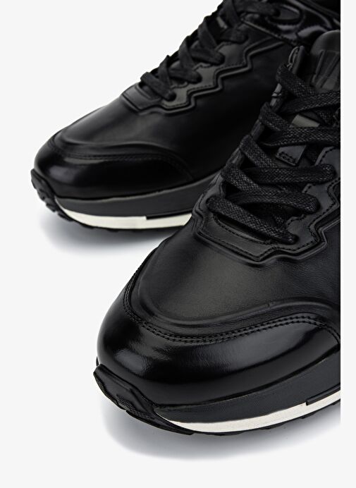 Valmenti Erkek Hakiki Deri Siyah Sneakers & Spor Ayakkabı - Görsel 4