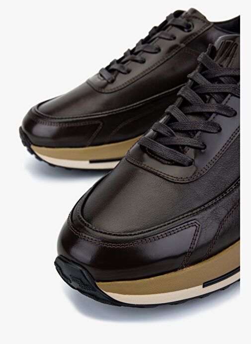 Valmenti Erkek Hakiki Deri Kahverengi Sneakers & Spor Ayakkabı - Görsel 4