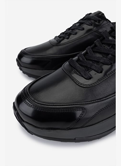 Valmenti Erkek Hakiki Deri Siyah Sneakers & Spor Ayakkabı - Görsel 4