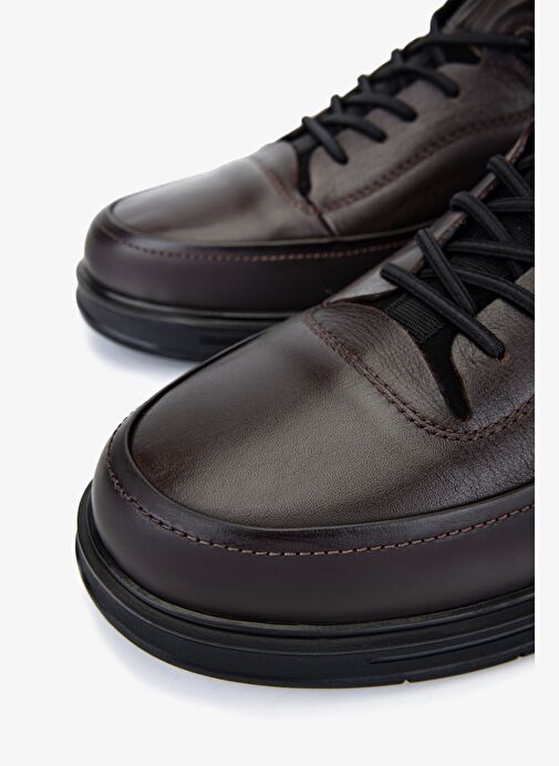 Valmenti Erkek Hakiki Deri Kahverengi Casual Ayakkabı - Görsel 4