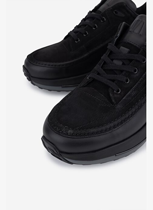 Valmenti Erkek Hakiki Deri Siyah Sneakers & Spor Ayakkabı - Görsel 4