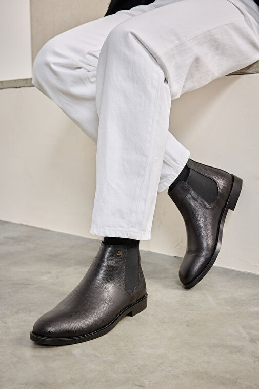 Ziya, Erkek Hakiki Deri Bot 143447Z101 Siyah - Görsel 2