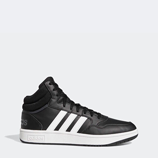 Adidas GW3020 Hoops 3.0 Mid Lifestyle Erkek Günlük Siyah Spor ve Basketbol Ayakkabısı - Görsel 2