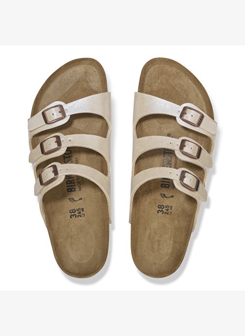 Kadın Terlik 1029818 Birkenstock FLORIDA BF GRACEFUL Pearl White - Görsel 4