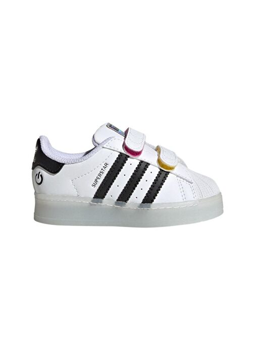 adidas Beyaz Bebek Sneaker SUPERSTAR LED LIGHTS CF I JI0508 - Görsel 2