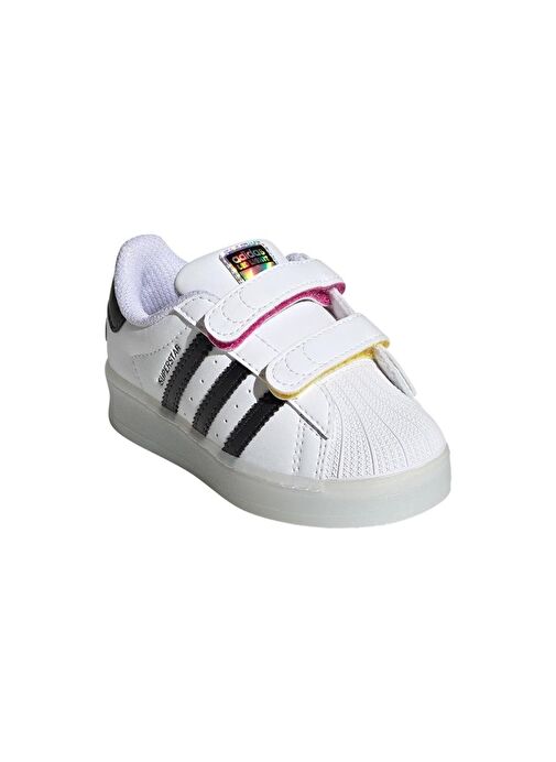 adidas Beyaz Bebek Sneaker SUPERSTAR LED LIGHTS CF I JI0508 - Görsel 7