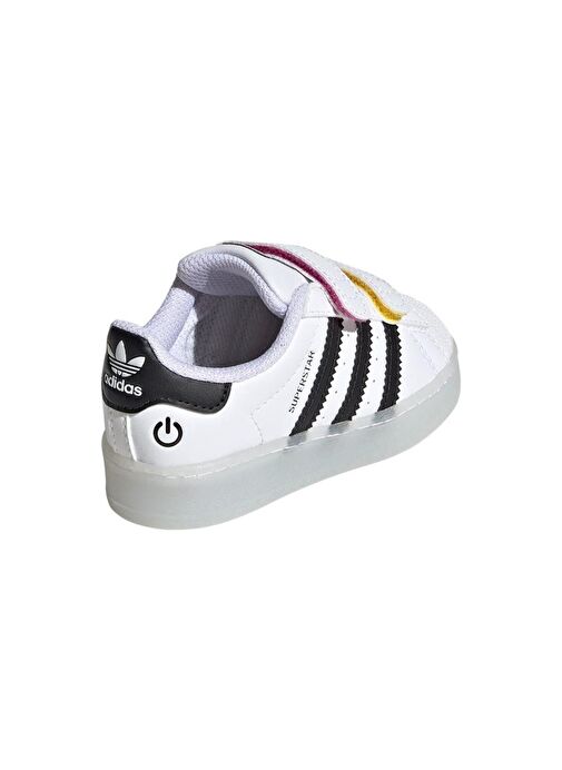 adidas Beyaz Bebek Sneaker SUPERSTAR LED LIGHTS CF I JI0508 - Görsel 8